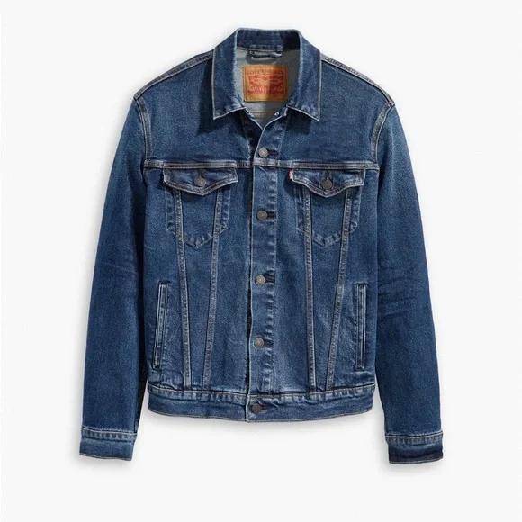 Levi’s Strauss &‎ Co Men Denim Blue Trucker Jacket Standard Fit size XL